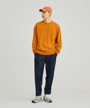 J.PRESS YORK STREET 【UNISEX】ANTI PILLING WOOL クルーネックニット オレンジ系