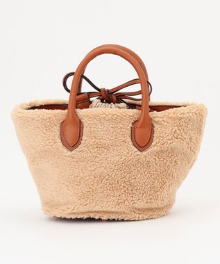 LA BAGAGERIE エコファー　バケツハンドバッグ ベージュ