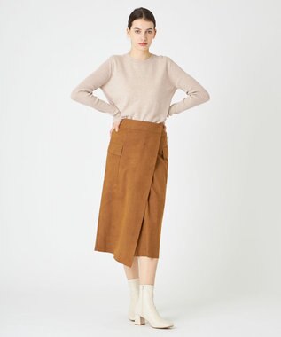 BEIGE， DANTON / フェイクスエードスカート Camel