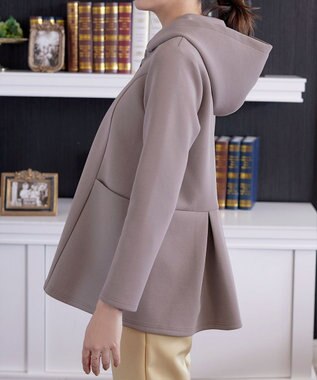 Tiaclasse L 【洗える】ソフトダンボールバックフレアフーディー モカ