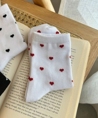 WEGO ハート総柄ソックス