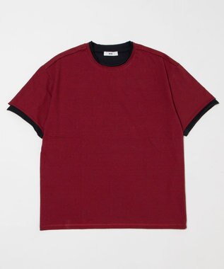 WEGO フェイクレイヤードボーダーT（SS） レッドボーダー
