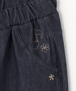 組曲 KIDS 【150-160㎝】シンフォニー デニムニットパンツ ネイビー