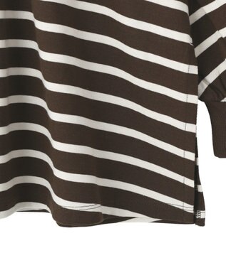 AMERICAN HOLIC フレアラグランボーダーロンＴ Brown