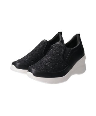 Bridget Birkin 【Round About】スリッポンヒールスニーカー ブラックコンビ