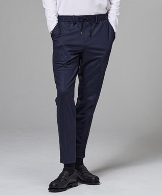JOSEPH HOMME スプリングウールジャージー ドロスト付きテーパードパンツ / PEGG CONVERTIBLE ネイビー系