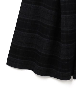 23区 【～8/23まで受注生産/受注限定カラー】MANTECOPureリバーチェック フーデッド ロングコート ブラックチェック系