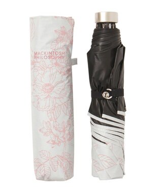 MOONBAT 【 遮光率100％/遮熱/UV/軽量】MACKINTOSH PHILOSOPHY(マッキントッシュフィロソフィー)晴雨兼用日傘 ドローイングフラワー Barbrella バーブレラ 折りたたみ傘 フワクール生地使用 ペールピンク