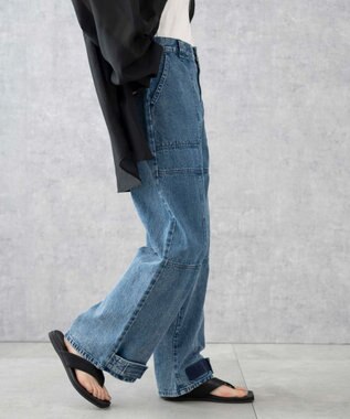 WEGO デニムベイカーステッチパンツ デニム中濃加工色