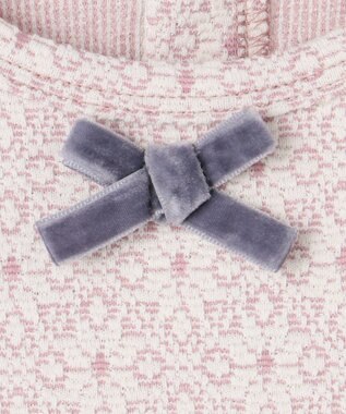 組曲 KIDS 【80-90㎝】 フロストフラワージャガード セットアップ ラベンダー