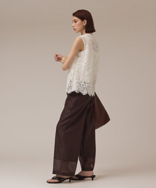 GRACE CONTINENTAL レース刺繍ベスト ホワイト