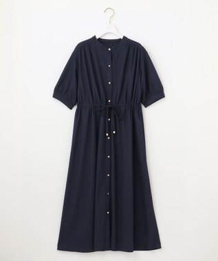 ANY SIS 【洗える】カナパジャージー ワンピース ネイビー