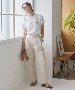 WEGO 【ANGIE VINTAGE】フロッキーロゴプリントTシャツ 柄6