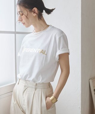 WEGO 【ANGIE VINTAGE】フロッキーロゴプリントTシャツ 柄6