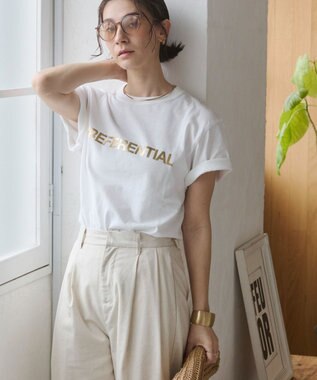 WEGO 【ANGIE VINTAGE】フロッキーロゴプリントTシャツ 柄6
