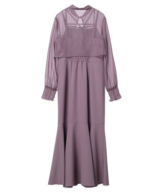 earth music&ecology ＳＥＴ２点シアーボレロ＋キャミワンピース Grayish Pink