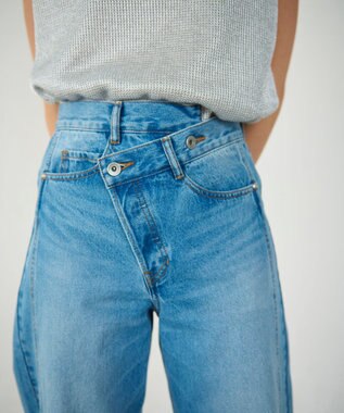 GRACE CONTINENTAL ラップデニムパンツ インディゴ