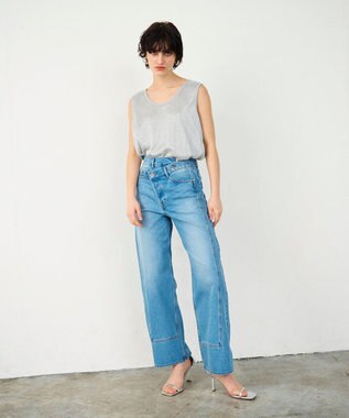 GRACE CONTINENTAL ラップデニムパンツ インディゴ