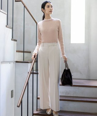 ANY SIS ビューティサーモ2WAYストレッチ ワイドパンツ アイボリー