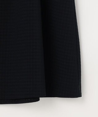 J.PRESS LADIES S シアーブロックチェック フレア スカート ネイビー系