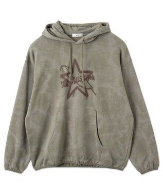 WEGO 【ユニセックス着用ITEM】スノーダイグラフィックビッグパーカー ベージュ