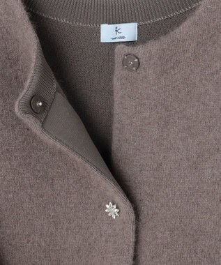 組曲 L 【加藤ローサさん着用】フラッフィーファーニット ジャケット ブラウン系