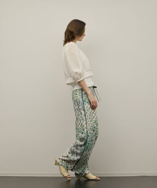 GRACE CONTINENTAL プリントイージーパンツ グリーン