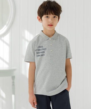 J.PRESS KIDS 【140-170cm】T/C ライト カノコ 半袖ポロシャツ グレー系