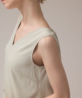 GRACE CONTINENTAL サイドフリルタフタワンピース ライトグリーン