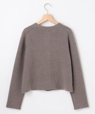 組曲 L 【加藤ローサさん着用】フラッフィーファーニット ジャケット ブラウン系