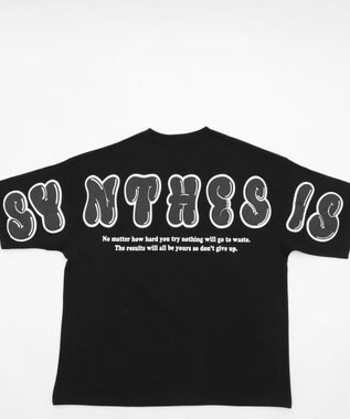 WEGO 【ユニセックス着用ITEM】アクセ付きストレートロゴT（SS） ブラック