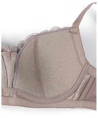 Wing ブラジャー コンパクトにバストメイク 高さをおさえる 【小さく見せるブラ】 Gカップまで対応 大きいサイズ ブラ KB6100 ウイング／ワコール ブラウン