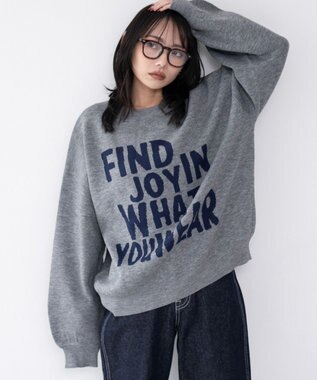 WEGO グラフィックニットプルオーバー 柄7