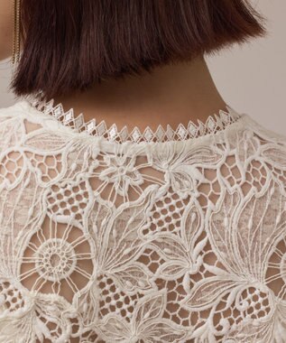 GRACE CONTINENTAL レース刺繍ベスト ホワイト