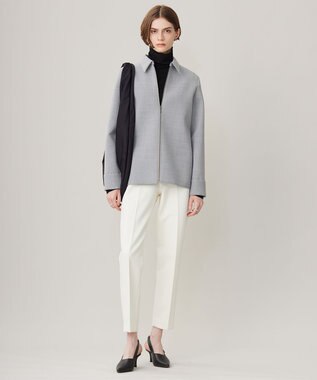 ICB L 【洗える】リヨセルカシミヤスムース ハイネックカットソー ブラック系