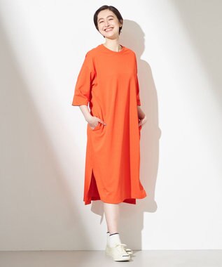 HELLY HANSEN 【抗菌防臭・速乾・UVカット】ショートスリーブワンポイントワンピース ブラッドオレンジ