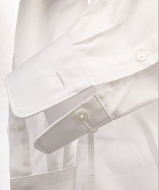 GOTAIRIKU 【形態安定/コンバーチブルカフス仕様】PREMIUMPLEATS_レギュラーカラー 通年ドレスシャツ ホワイト系