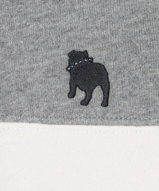 J.PRESS KIDS 【100-130cm】ブル刺繍 ブロッキングトレーナー ライトグレー系2