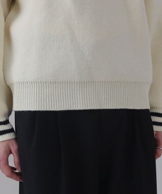 WEGO 【ユニセックス着用ITEM】ワンポイント刺繍ニットポロ ホワイト