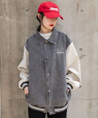 WEGO 【ユニセックス着用ITEM/MLサイズ展開】デニムスタジャン