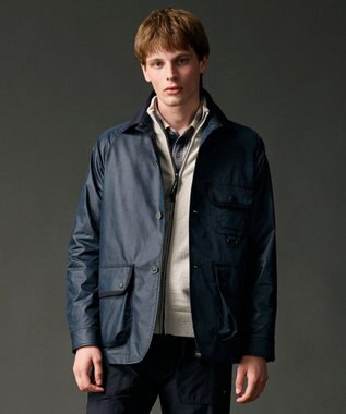 JOSEPH ABBOUD MOUNTAIN 【ストレッチ】ヴィンテージワックスストレッチアウトドア ブルゾン