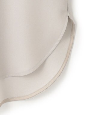 ICB L 【接触冷感・UVケア・速乾・洗える】FluidBackSatin スリットスリーブシャツ トープ系［WEB限定］