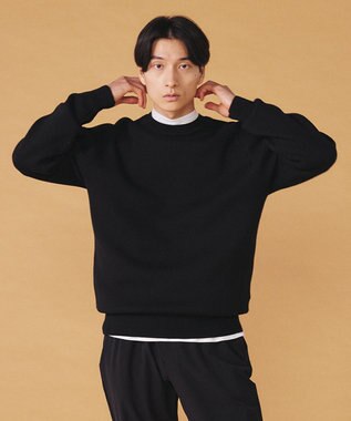 UNFILO MENS MOVE TEX クルーネック ニット ブラック系