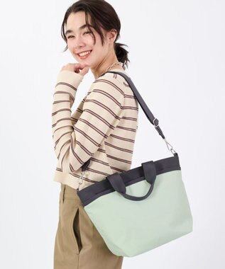 LeSportsac BUCKET TOTE/フロスティグリーン/サンダー