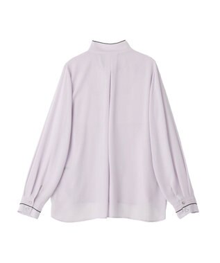 YECCA VECCA 配色ラインボウタイブラウス Lavender