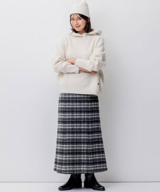 23区 ピュアカシミヤ ニット帽 ホワイト系