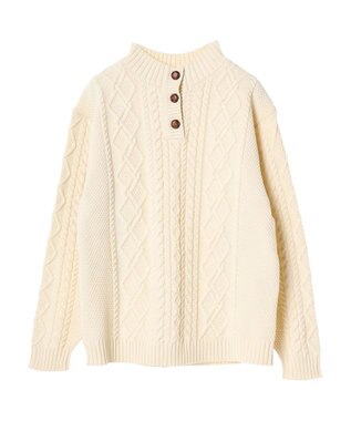 CRAFT STANDARD BOUTIQUE リサイクルポリエステルヘンリーネックプルオーバー Ivory