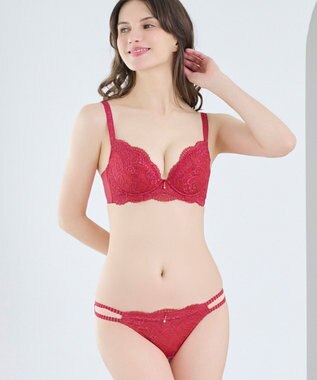 BRADELIS New York 【BRADELIS New York/ 育乳ブラ・STEP2 寄せる】ベルステップ2ブラ24A2 補正ブラ 谷間を作るブラジャー CA124309 ラズベリー