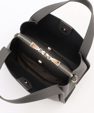 LA BAGAGERIE ソフトシュリンク2WAYハンドバッグ small ダークグレー