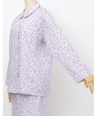 Wing ウイング パジャマ 長袖 長ズボン 綿100%(本体) 二重ガーゼ素材 レディース EP7031 ウイング／ワコール パープル